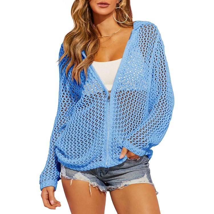 トップス MESHED KNIT CARDIGAN Open Sky Cardigan / DROPS 243-29 - Free knitting patterns by